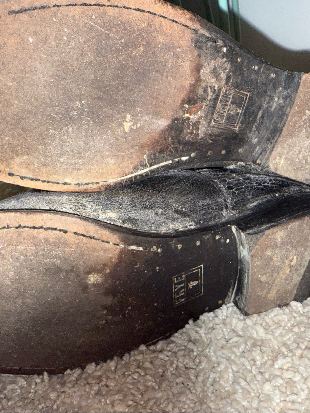 Frye Black and Gray glazed distressed crackle boots Melisa Festival Boho - Picture 11 of 14